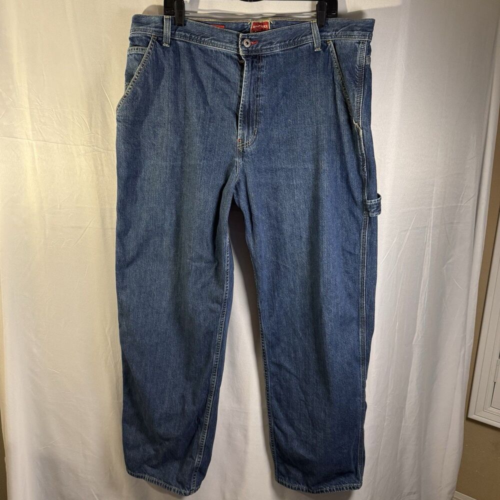 Tommy Hilfiger Carpenter Jeans Mens 38x32 Red Label Relaxed Denim